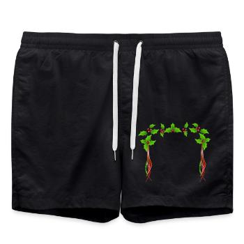 Cadre De Houx de Noël - Short de bain - noir - Devant - AI Model Male 185 light (185cm)