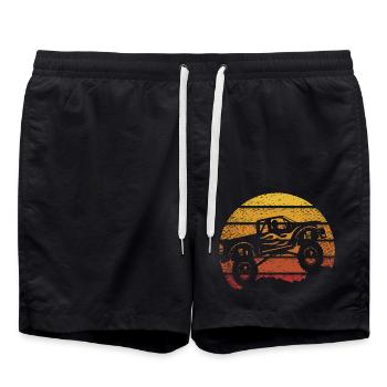 Monster Truck Rétro - Short de bain - noir - Devant - AI Model Male 185 light (185cm)