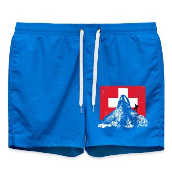 Hiking - Mountains - Switzerland - Swim Trunks - cobalt blue - Front
