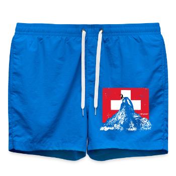 Bergteufel - Switzerland - Mountains - Capricorn - Swim Trunks - cobalt blue - Front