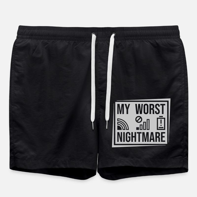 Saying my worst nightmare - Swim Trunks - black