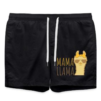 Mrs Mama Llama sunglasses - Swim Trunks - black - Front - AI Model Male 185 light (185cm)