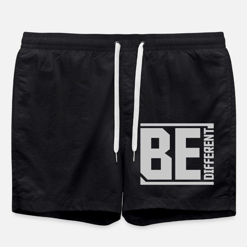 Be different Logo Design - Badeshorts - Schwarz