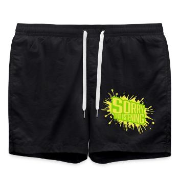sorry in not listening - Swim Trunks - black - Front - AI Model Male 185 light (185cm)