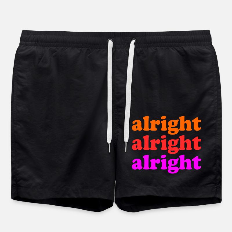 Alright Alright Alright - Swim Trunks - black