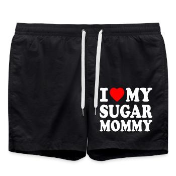 I love my Sugar mommy - Short de bain - noir - Devant - AI Model Male 185 light (185cm)