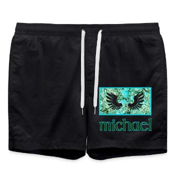 michael e 248 - Badeshorts - Schwarz - Vorne - AI Model Male 185 light (185cm)