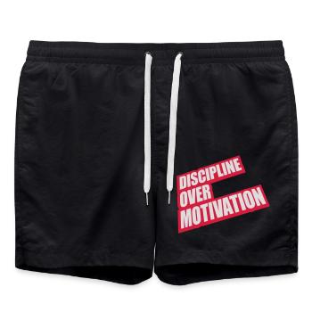Citation de discipline sur la motivation - Short de bain - noir - Devant - AI Model Male 185 light (185cm)