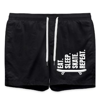 Skateboarding Skater Skateboard Skaten Longboard - Badeshorts - Schwarz - Vorne - AI Model Male 185 light (185cm)