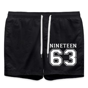 1963 - Swim Trunks - black - Front - AI Model Male 185 light (185cm)