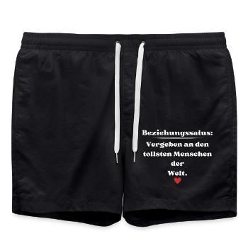 Vergeben an den tollsten Menschen der Welt - Badeshorts - Schwarz - Vorne - AI Model Male 185 light (185cm)