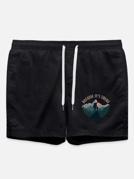 Weil sie da ist, Hiker Because it is there, Hiker - Badeshorts - Schwarz