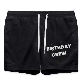 Équipage d’anniversaire - Short de bain - noir - Devant - AI Model Male 185 light (185cm)