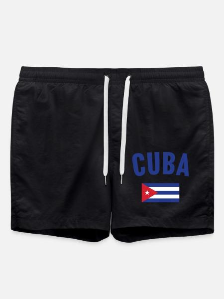 Cuba Flag - Swim Trunks - black