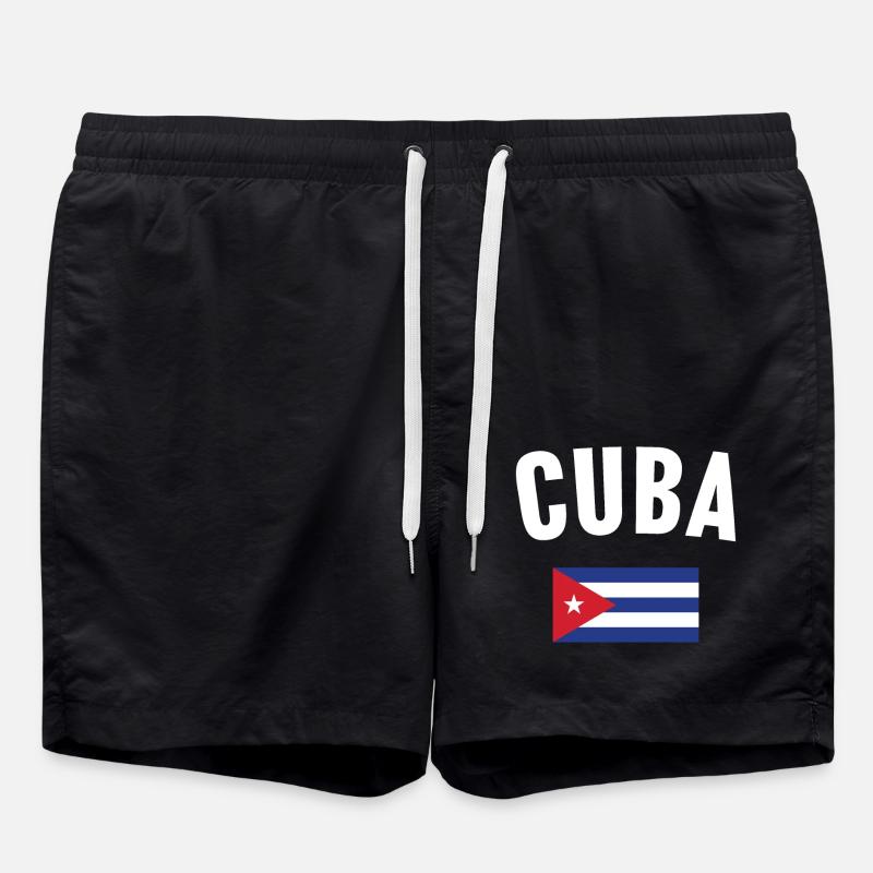 Drapeau de Cuba - Short de bain - noir
