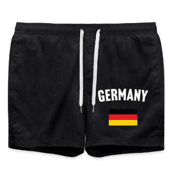 Germany Flag - Swim Trunks - black - Front - AI Model Male 185 light (185cm)