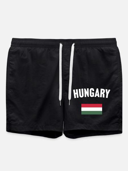 Hungary Flag - Swim Trunks - black