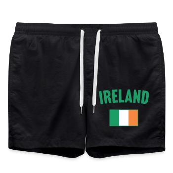 Ireland Flag - Swim Trunks - black - Front - AI Model Male 185 light (185cm)