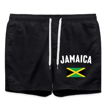 Jamaica Flag - Swim Trunks - black - Front - AI Model Male 185 light (185cm)