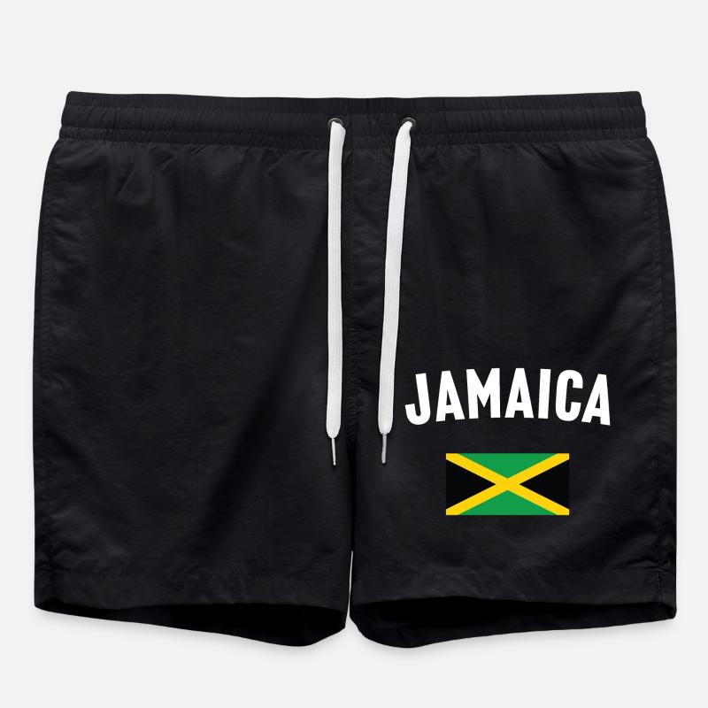 Jamaica Flag - Swim Trunks - black