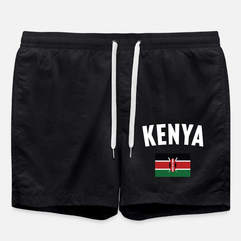 Drapeau du Kenya - Short de bain - noir