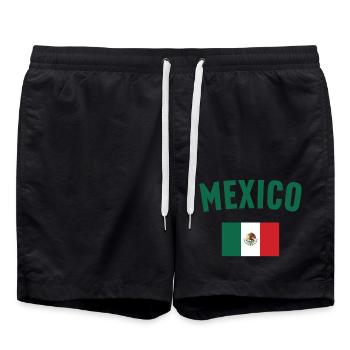 Drapeau du Mexique - Short de bain - noir - Devant - AI Model Male 185 light (185cm)