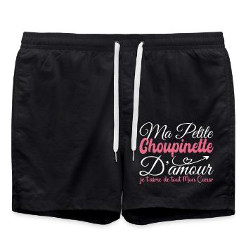Liebe Süßes Geschenk, süß Ich liebe dich - Badeshorts - Schwarz - Vorne - AI Model Male 185 light (185cm)
