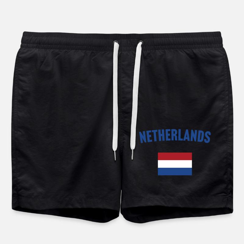 Netherlands Flag - Swim Trunks - black