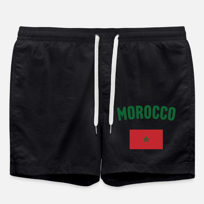 Morocco Flag - Swim Trunks - black