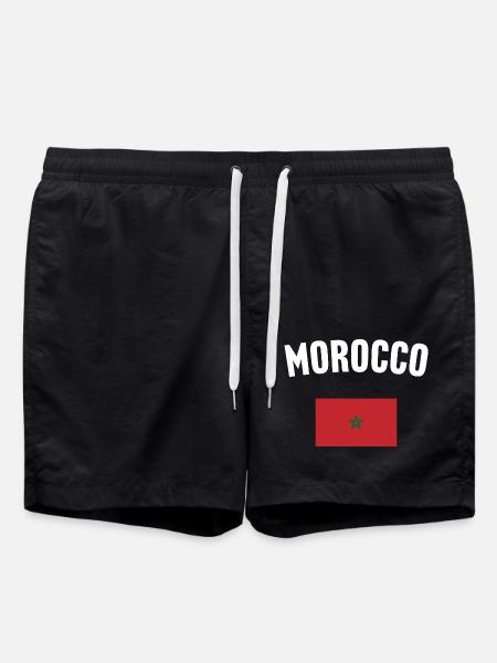 Drapeau du Maroc - Short de bain - noir