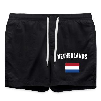 Drapeau néerlandais - Short de bain - noir - Devant - AI Model Male 185 light (185cm)