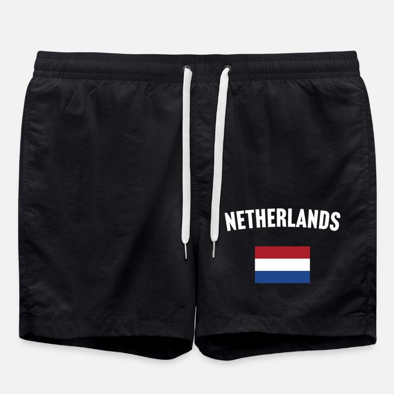 Netherlands Flag - Swim Trunks - black