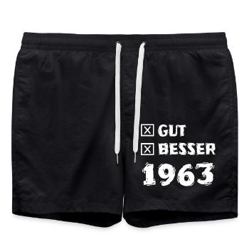 Gut 1963 - Badeshorts - Schwarz - Vorne - AI Model Male 185 light (185cm)