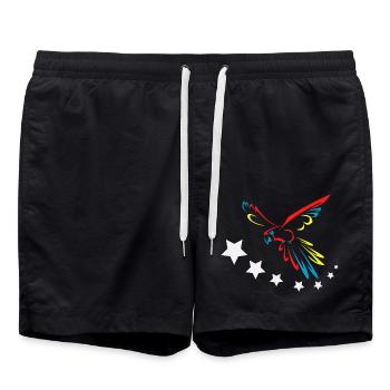 Drapeau de l’ara - Short de bain - noir - Devant - AI Model Male 185 light (185cm)
