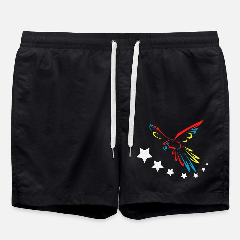 Macaw Flag - Swim Trunks - black