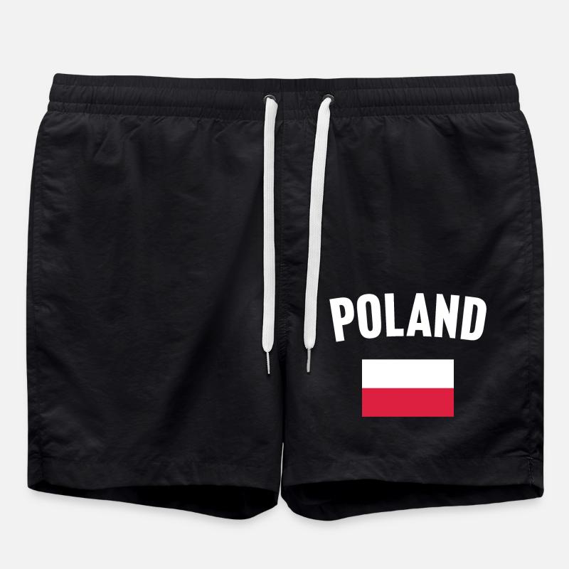 Drapeau de la Pologne - Short de bain - noir