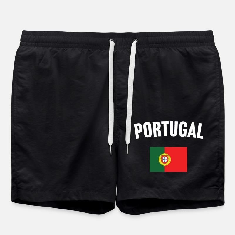 Portugal Flag - Swim Trunks - black