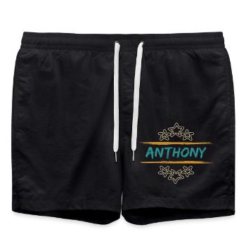Anthony Anthony - Swim Trunks - black - Front - AI Model Male 185 light (185cm)