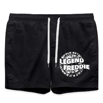 Man Freddie - Swim Trunks - black - Front - AI Model Male 185 light (185cm)