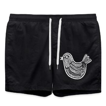 Pigeon pigeons pigeon gift pigeon fancier - Swim Trunks - black - Front - AI Model Male 185 light (185cm)