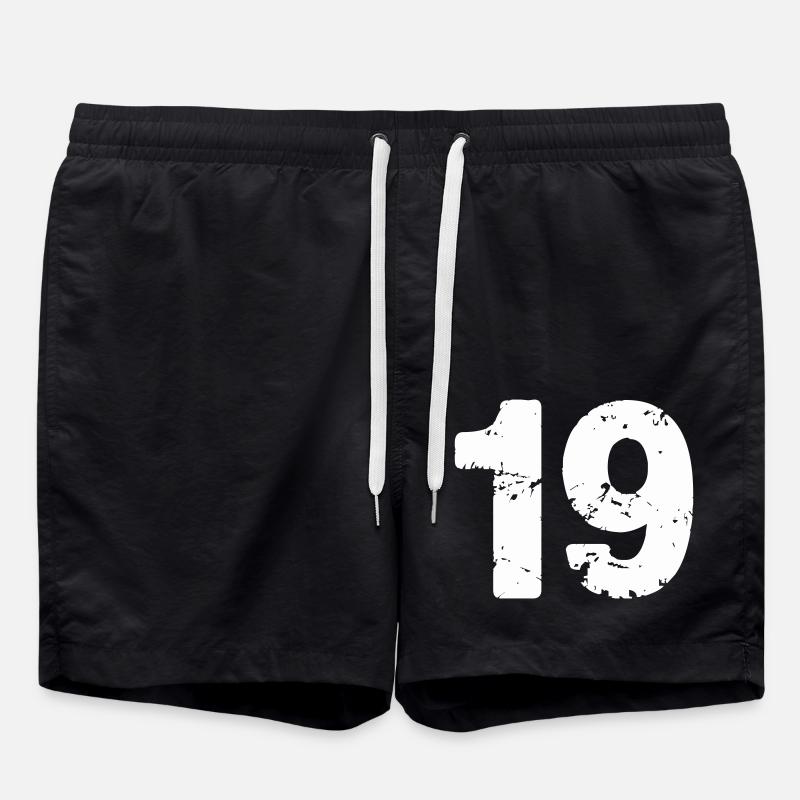 19 - Badeshorts - Schwarz