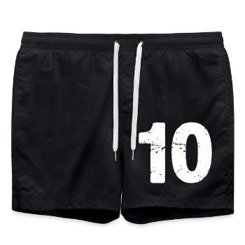 10 - Badeshorts - Schwarz - Vorne - AI Model Male 185 light (185cm)