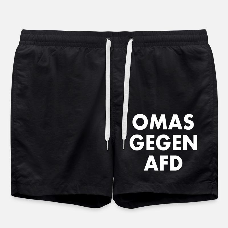 Omas gegen afd - Badeshorts - Schwarz