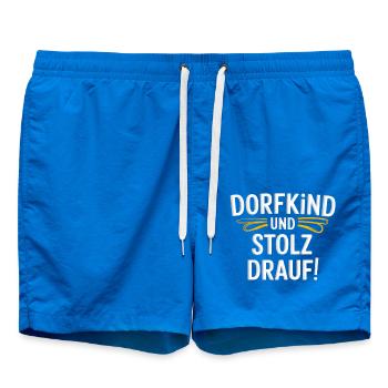 Dorfkind und stolz drauf! - Badeshorts - Cobalt blue - Vorne