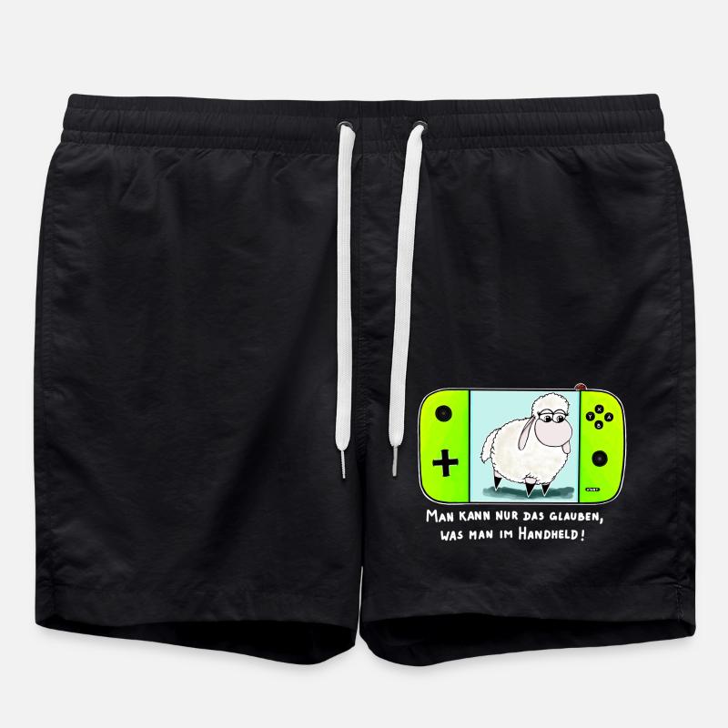 Wolly Sheepling the Handheld - Swim Trunks - black