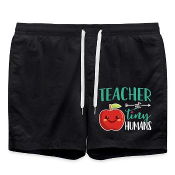 Teacher of Tiny Humans Pre-K & Kindergarten Gift - Swim Trunks - black - Front - AI Model Male 185 light (185cm)
