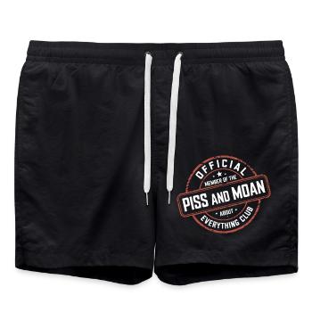 Member of Piss and Moan Club 11 - Badeshorts - Schwarz - Vorne - AI Model Male 185 light (185cm)
