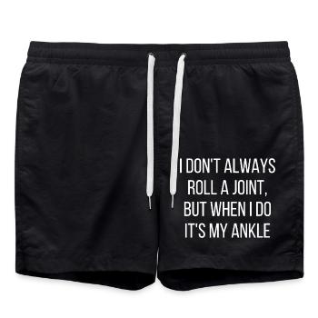 I Don t Always Roll A Joint But When I Do It - Short de bain - noir - Devant - AI Model Male 185 light (185cm)