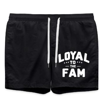 Loyal zur Familie - Badeshorts - Schwarz - Vorne - AI Model Male 185 light (185cm)