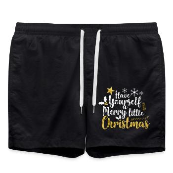 HAVE YOURSELF A MERRY LITTLE CHRISTMAS - Swim Trunks - black - Front - AI Model Male 185 light (185cm)